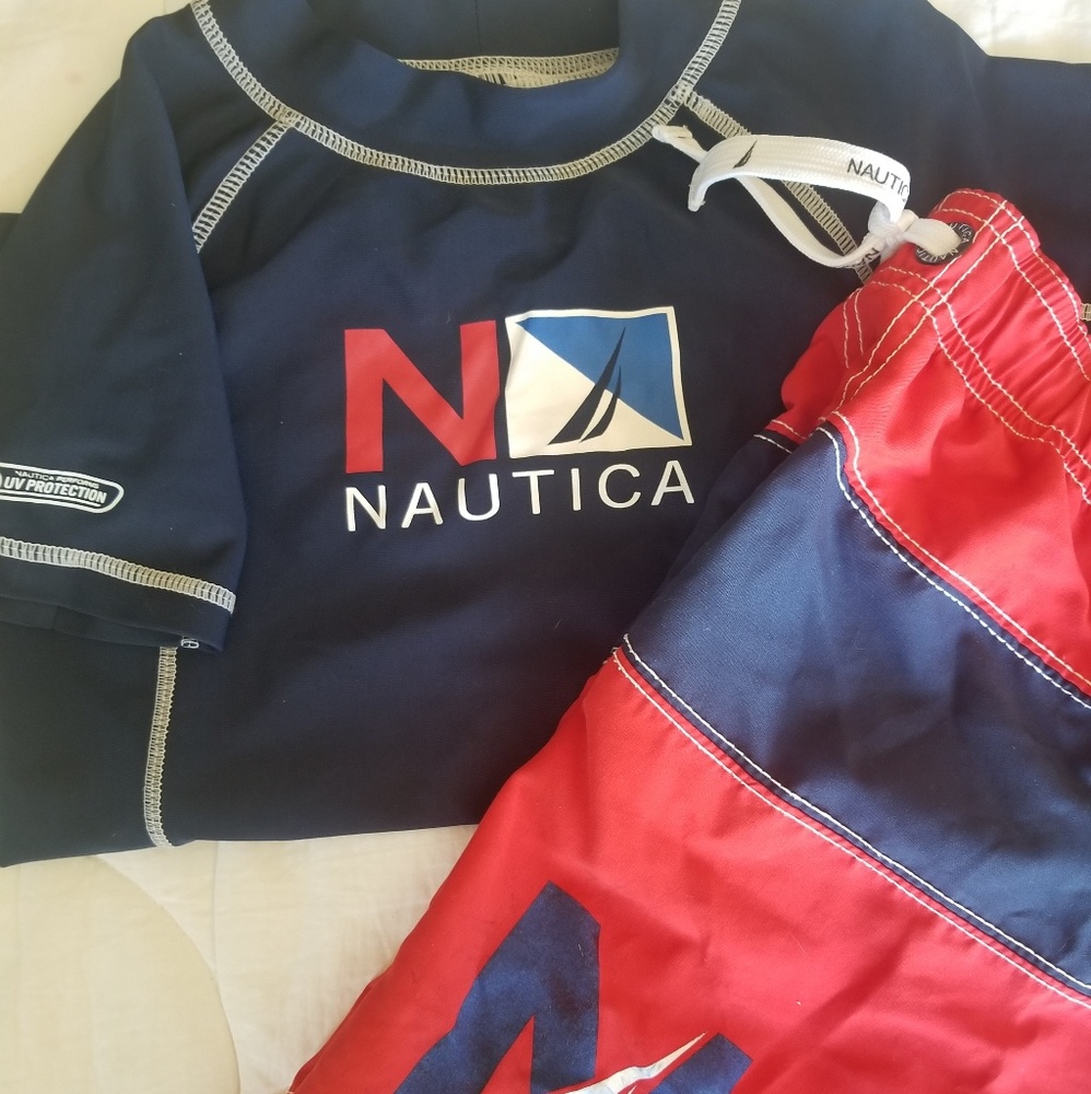 SOLD-Boys Nautica Swimming set